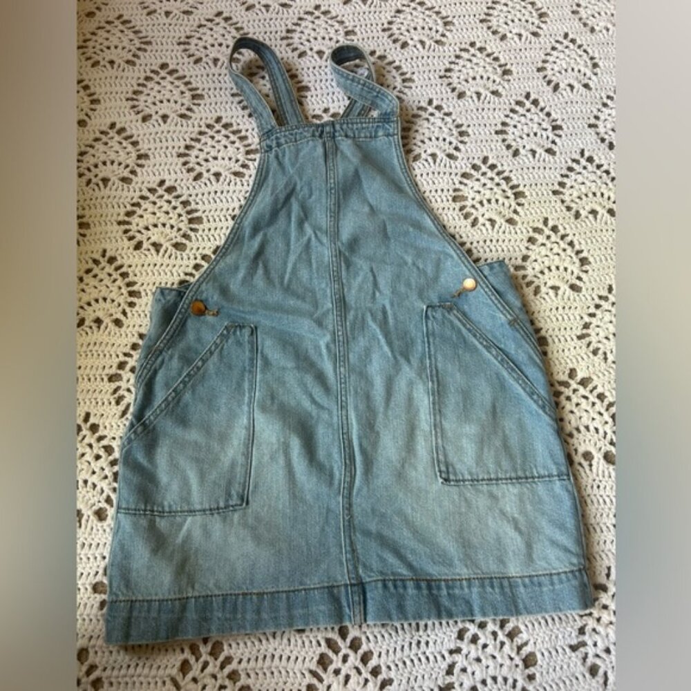 Universal Thread Women's Light Wash Denim Jumper With Pockets Size XS